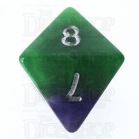 Halfsies Pearl Joker Puzzling Purple & Grin Green D8 Dice