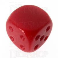 TDSO Opaque Red Blank Faced Uninked D6 Spot Dice