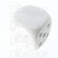 TDSO Opaque White Blank Faced Uninked D6 Spot Dice