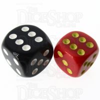 Role 4 Initiative Opaque Red & Gold 14mm D6 Spot Dice