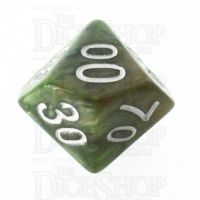 TDSO Marbleised Green & Gold Percentile Dice