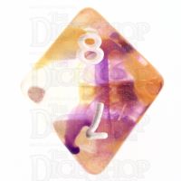 TDSO Pearl Swirl Purple & Orange D8 Dice