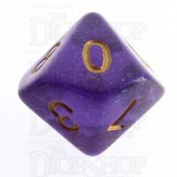 TDSO Iridescent Glitter Purple D10 Dice