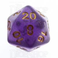 TDSO Iridescent Glitter Purple D20 Dice