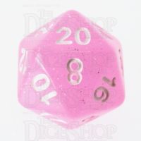TDSO Translucent Glitter Baby Pink D20 Dice