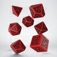 Q Workshop Cthulhu The Outer Gods Nyarlathotep Red & Black 7 Dice Polyset