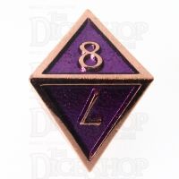 TDSO Metal Script Copper & Purple D8 Dice