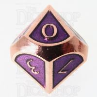 TDSO Metal Script Copper & Purple D10 Dice