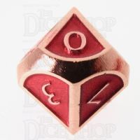 TDSO Metal Script Copper & Red D10 Dice