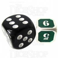 TDSO Metal Fire Forge Silver & Green MINI 12mm D6 Dice