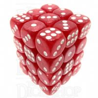 TDSO Pearl Red & White 36 x D6 Dice Set