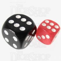 TDSO Pearl Red & White 12mm D6 Spot Dice