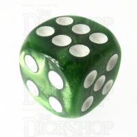 TDSO Pearl Green & White 16mm D6 Spot Dice