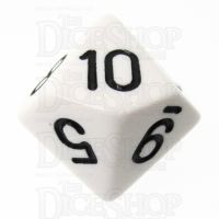 Chessex Opaque White & Black Dice Numbered 1-10