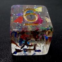 TDSO Confetti Rainbow & Gold D6 Dice