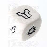 CLEARANCE D&G Opaque White Logo Damage Dice SECONDS