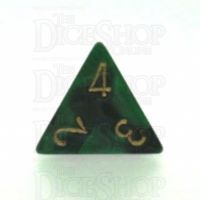 Chessex Gemini Black & Green D4 Dice