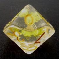 TDSO Encapsulated Flower Yellow D10 Dice