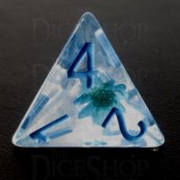 TDSO Encapsulated Flower Blue D4 Dice
