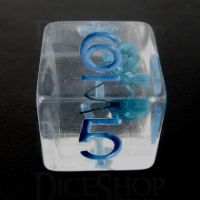 TDSO Encapsulated Flower Blue D6 Dice