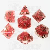 TDSO Sprinkles Beads Red 7 Dice Polyset