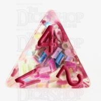 TDSO Sprinkles Multi With Pink D4 Dice