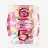 TDSO Sprinkles Multi With Pink D6 Dice