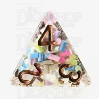 TDSO Sprinkles Multi With Gold D4 Dice