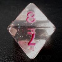 TDSO Confetti Clear & Pink D8 Dice