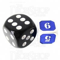 TDSO Metal Fire Forge Silver & Blue MINI 12mm D6 Dice