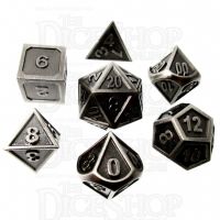 TDSO Metal Fire Forge Antique Nickel 7 Dice Polyset