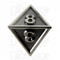 TDSO Metal Fire Forge Antique Nickel D8 Dice