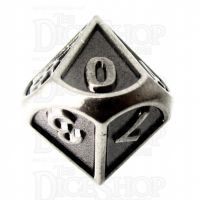 TDSO Metal Fire Forge Antique Nickel D10 Dice