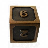 TDSO Metal Fire Forge Antique Gold D6 Dice