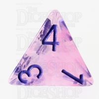 TDSO Pearl Swirl Pink & Purple with Purple D4 Dice