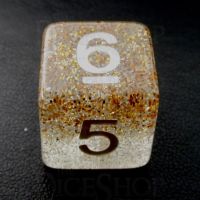 TDSO Particles Gold & Silver D6 Dice