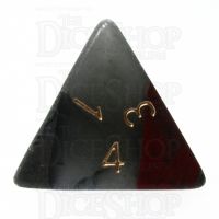 TDSO Bloodstone with Engraved Numbers 16mm Precious Gem 16mm D4 Dice