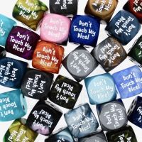 Chessex Don't Touch My Dice! Logo Assorted  6 x D6 Spot Dice Set
