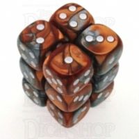 Chessex Gemini Copper & Steel 12 x D6 Dice Set