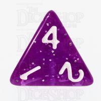 TDSO Glitter Purple D4 Dice