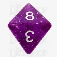 TDSO Glitter Purple D8 Dice