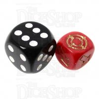 CLEARANCE D&G Pearl Red Scatter 12mm D6 Dice