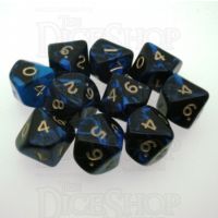 D&G Oblivion Blue & Black 10 x D10 Dice Set