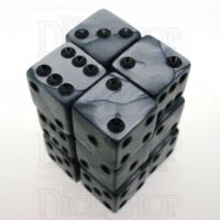 Koplow Olympic Silver Square Cornered 12 x D6 Dice Set