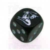 Koplow Black & White Dragon Logo D6 Spot Dice