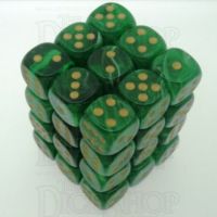 Chessex Vortex Green 36 x D6 Dice Set
