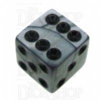 Koplow Olympic Silver Square Cornered 16mm D6 Spot Dice