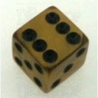 Koplow Olympic Gold Square Cornered 16mm D6 Spot Dice