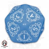 Q Workshop Card Game Level Counter Blue & White Countdown D20 Dice
