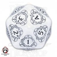 Q Workshop Card Game Level Counter White & Black Countdown D20 Dice